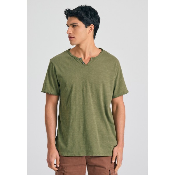 Funky Buddha Ανδρική Μπλούζα Κοντό Μανίκι Basic (FBM011-004-04-HUNTER-GREEN)
