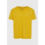 Funky Buddha The Essentials Ανδρική Κοντομάνικη Μπλούζα Μουσταρδί