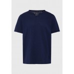 Funky Buddha The Essentials Ανδρική Κοντομάνικη Μπλούζα Μπλε