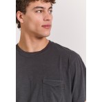Funky Buddha Ανδρικό Κοντομάνικο T-Shirt Ανθρακί