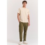 Funky Buddha Ανδρικό Κοντομάνικο T-Shirt Εκρού