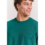 Funky Buddha Ανδρικό Κοντομάνικο T-Shirt Πετρόλ