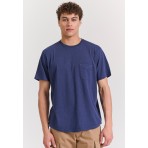 Funky Buddha Ανδρικό Κοντομάνικο T-Shirt Μπλε