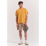 Funky Buddha Ανδρικό Κοντομάνικο T-Shirt Κίτρινο