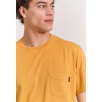 Funky Buddha Ανδρικό Κοντομάνικο T-Shirt Κίτρινο