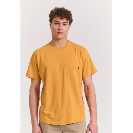 Funky Buddha Ανδρικό Κοντομάνικο T-Shirt Κίτρινο