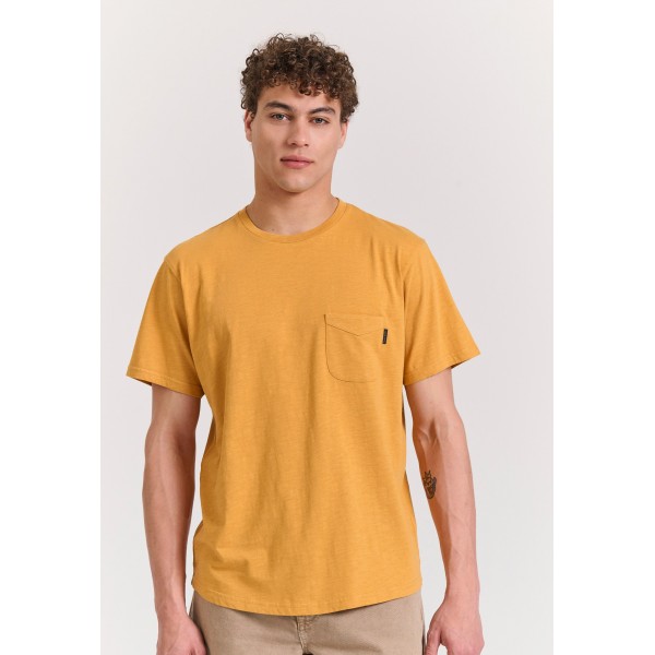 Funky Buddha Ανδρική Μπλούζα Κοντό Μανίκι Basic (FBM011-006-04-MINERAL-YELLOW)