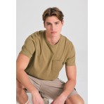 Funky Buddha Ανδρικό Κοντομάνικο T-Shirt Καφέ