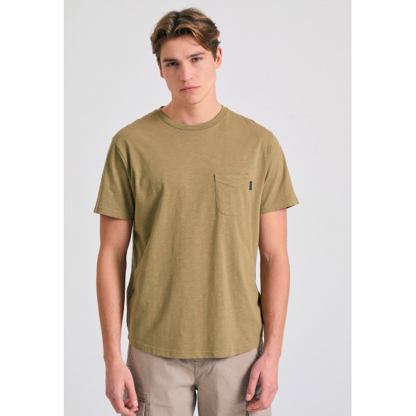 Funky Buddha Ανδρική Μπλούζα Κοντό Μανίκι Basic (FBM011-006-04-OREGANO)