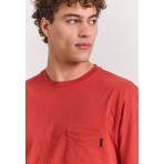 Funky Buddha Ανδρικό Κοντομάνικο T-Shirt Κεραμιδί