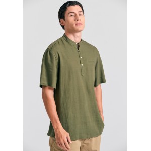 Funky Buddha Linen Blend Πουκαμίσα Ανδρική (FBM011-006-05-KHAKI)