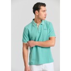 Funky Buddha Ανδρικό Κοντομάνικο Polo T-Shirt Άκουα