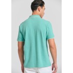 Funky Buddha Ανδρικό Κοντομάνικο Polo T-Shirt Άκουα