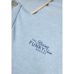 Funky Buddha Ανδρική Μπλούζα Με Γιακά Πόλο (FBM011-006-11-CLOUD-BLUE-MEL)