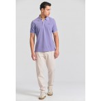 Funky Buddha Ανδρική Κοντομάνικη Μπλούζα Polo Λεβάντα