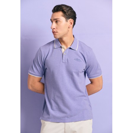 Funky Buddha Ανδρική Κοντομάνικη Μπλούζα Polo Λεβάντα