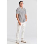 Funky Buddha Ανδρικό Κοντομάνικο Polo T-Shirt Γκρι