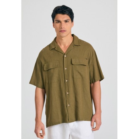 Funky Buddha Oversized Πουκάμισο Κοντομάνικο Ανδρικό 