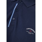 Funky Buddha Ανδρική Μπλούζα Με Γιακά Πόλο (FBM011-008-11-NAVY)