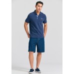 Funky Buddha Ανδρική Μπλούζα Με Γιακά Πόλο (FBM011-008-11-NAVY)