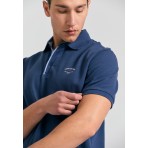 Funky Buddha Ανδρική Μπλούζα Με Γιακά Πόλο (FBM011-008-11-NAVY)