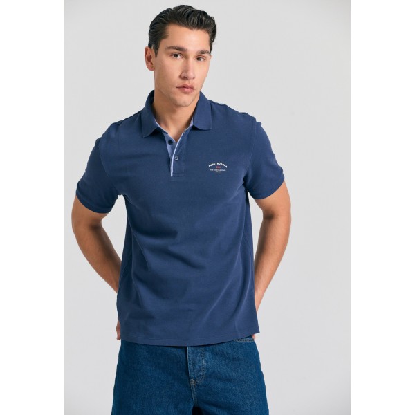Funky Buddha Ανδρική Μπλούζα Με Γιακά Πόλο (FBM011-008-11-NAVY)