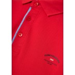 Funky Buddha Ανδρική Μπλούζα Με Γιακά Πόλο (FBM011-008-11-TRUE-RED)