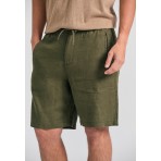 Funky Buddha Ανδρική Βερμούδα Chino Χακί