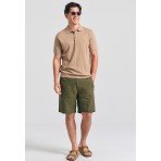 Funky Buddha Ανδρική Βερμούδα Chino Χακί