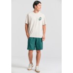 Funky Buddha Ανδρική Βερμούδα Chino Κυπαρισσί