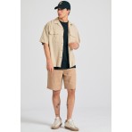 Funky Buddha Ανδρική Βερμούδα Chino Μπεζ