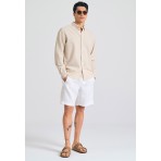 Funky Buddha Ανδρική Βερμούδα Chino Λευκή