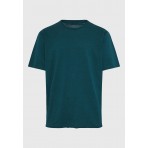 Funky Buddha Ανδρικό Κοντομάνικο T-Shirt Πετρόλ
