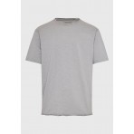 Funky Buddha Ανδρικό Κοντομάνικο T-Shirt Γκρι