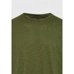 Funky Buddha Ανδρικό Κοντομάνικο T-Shirt Χακί