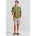 Funky Buddha Ανδρικό Κοντομάνικο T-Shirt Χακί