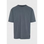 Funky Buddha Ανδρικό Κοντομάνικο T-Shirt Γκρι Σκούρο