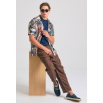 Funky Buddha Ανδρικό Παντελόνι Chino Καφέ