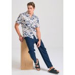 Funky Buddha Ανδρικό Παντελόνι Chino Μπλε Σκούρο