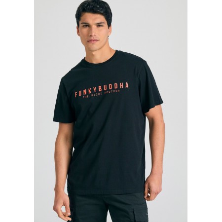 Funky Buddha Ανδρικό Κοντομάνικο T-Shirt Μαύρο