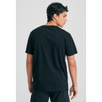 Funky Buddha Ανδρικό Κοντομάνικο T-Shirt Μαύρο