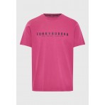 Funky Buddha Ανδρικό Κοντομάνικο T-Shirt Ροζ