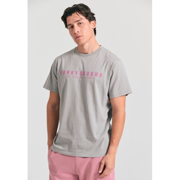 Funky Buddha Ανδρική Μπλούζα Κοντό Μανίκι Με Τύπωμα (FBM011-011-04-ELEPHANT)