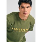 Funky Buddha Ανδρικό Κοντομάνικο T-Shirt Χακί