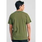 Funky Buddha Ανδρικό Κοντομάνικο T-Shirt Χακί