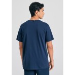 Funky Buddha Ανδρικό Κοντομάνικο T-Shirt Μπλε Σκούρο