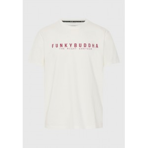 Funky Buddha Ανδρική Μπλούζα Κοντό Μανίκι Με Τύπωμα (FBM011-011-04-OFF-WHITE)