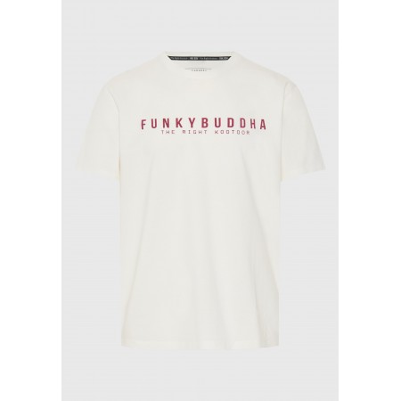 Funky Buddha Ανδρικό Κοντομάνικο T-Shirt Εκρού