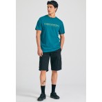 Funky Buddha Ανδρικό Κοντομάνικο T-Shirt Τυρκουάζ
