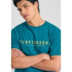 Funky Buddha Ανδρικό Κοντομάνικο T-Shirt Τυρκουάζ